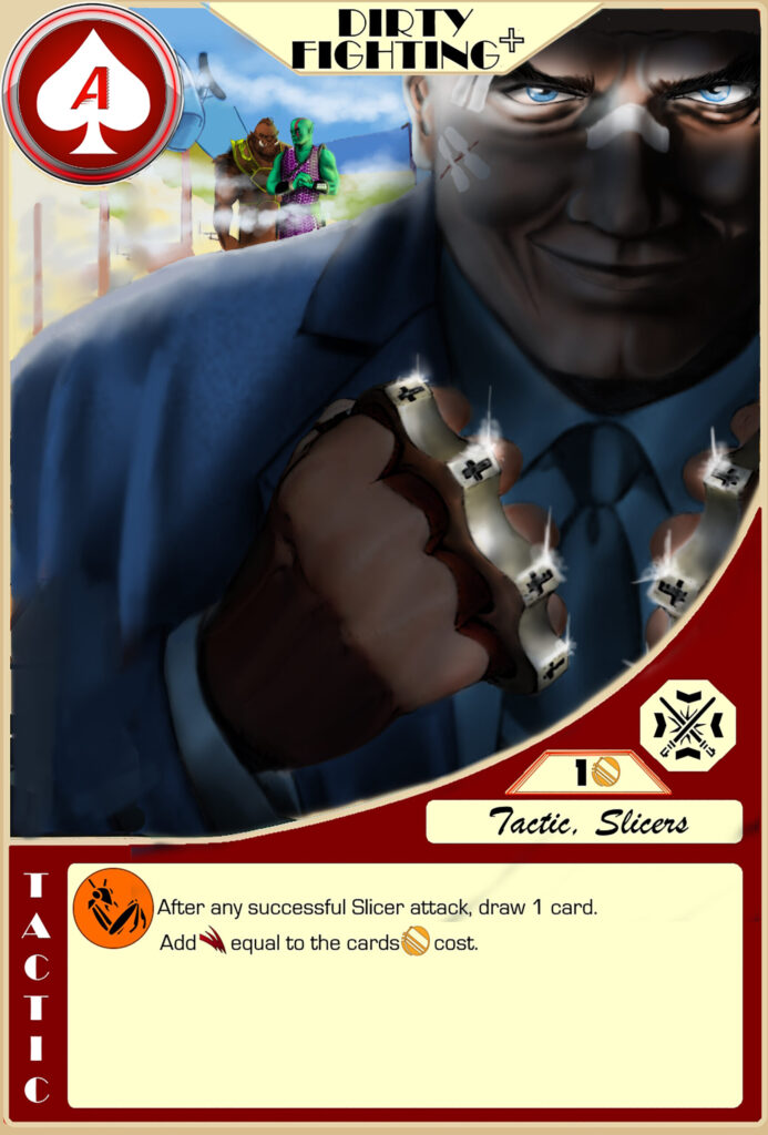 retro card game dirty fighting main card